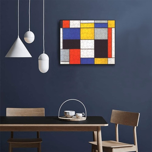 Composition A by Piet Mondrian 120-Piece Wooden Photo Puzzles