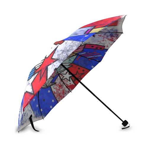USA 4th july by Nico Bielow Foldable Umbrella (Model U01)