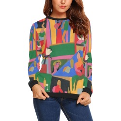 4534r All Over Print Crewneck Sweatshirt for Women (Model H18)