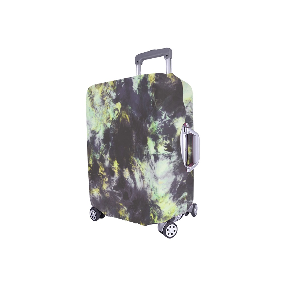 Green and black colorful marbling Luggage Cover/Small 18"-21"