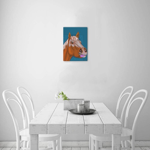 Funny winter horse Upgraded Canvas Print 5"x7"