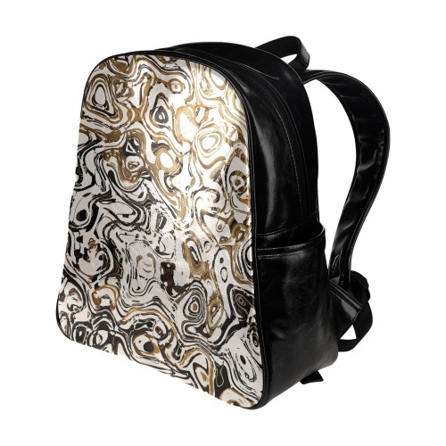 Marble Bronze Multi-Pockets Backpack (Model 1636)