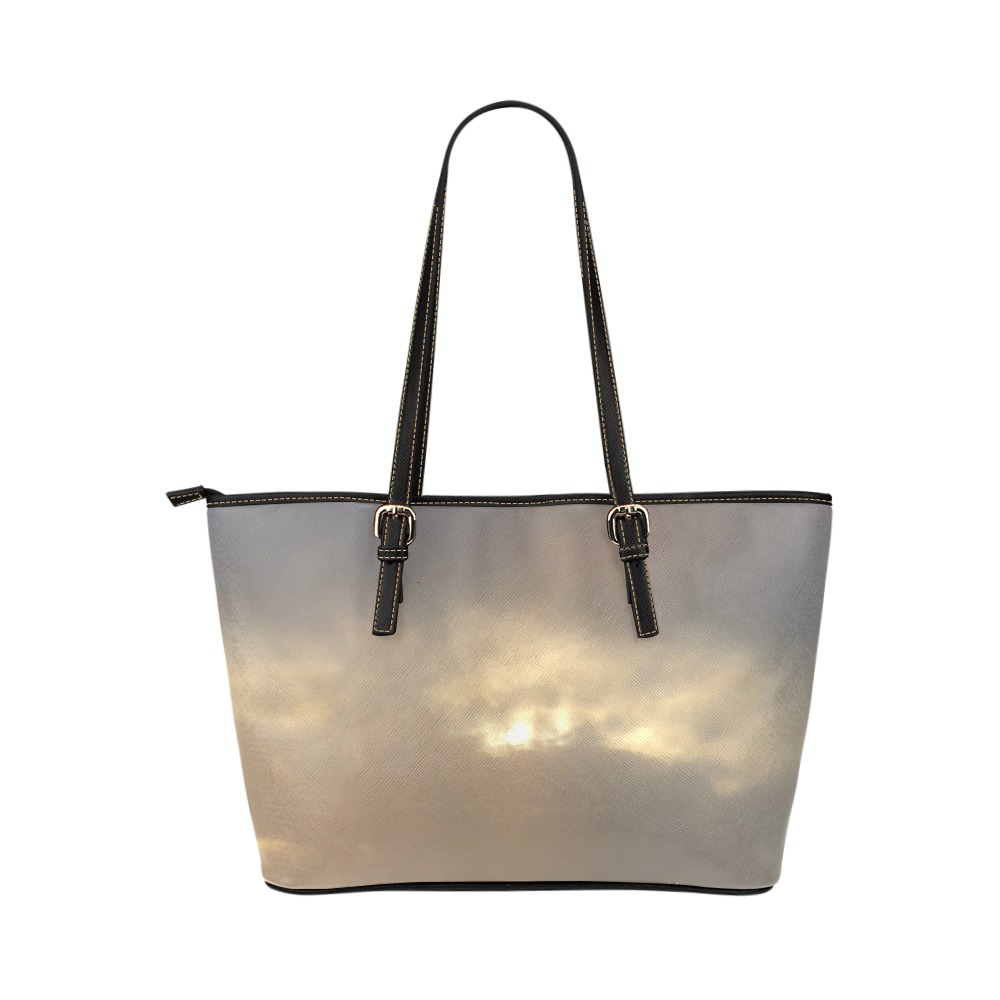 Clouds Leather Tote Bag/Small (Model 1651)