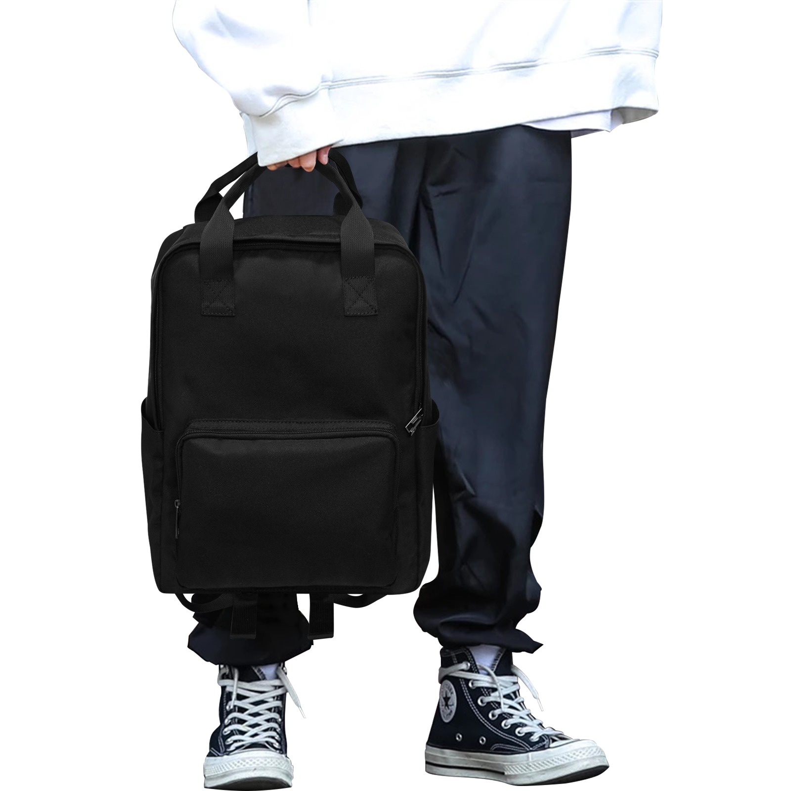 Black Twin Handle Backpack (Model 1732)
