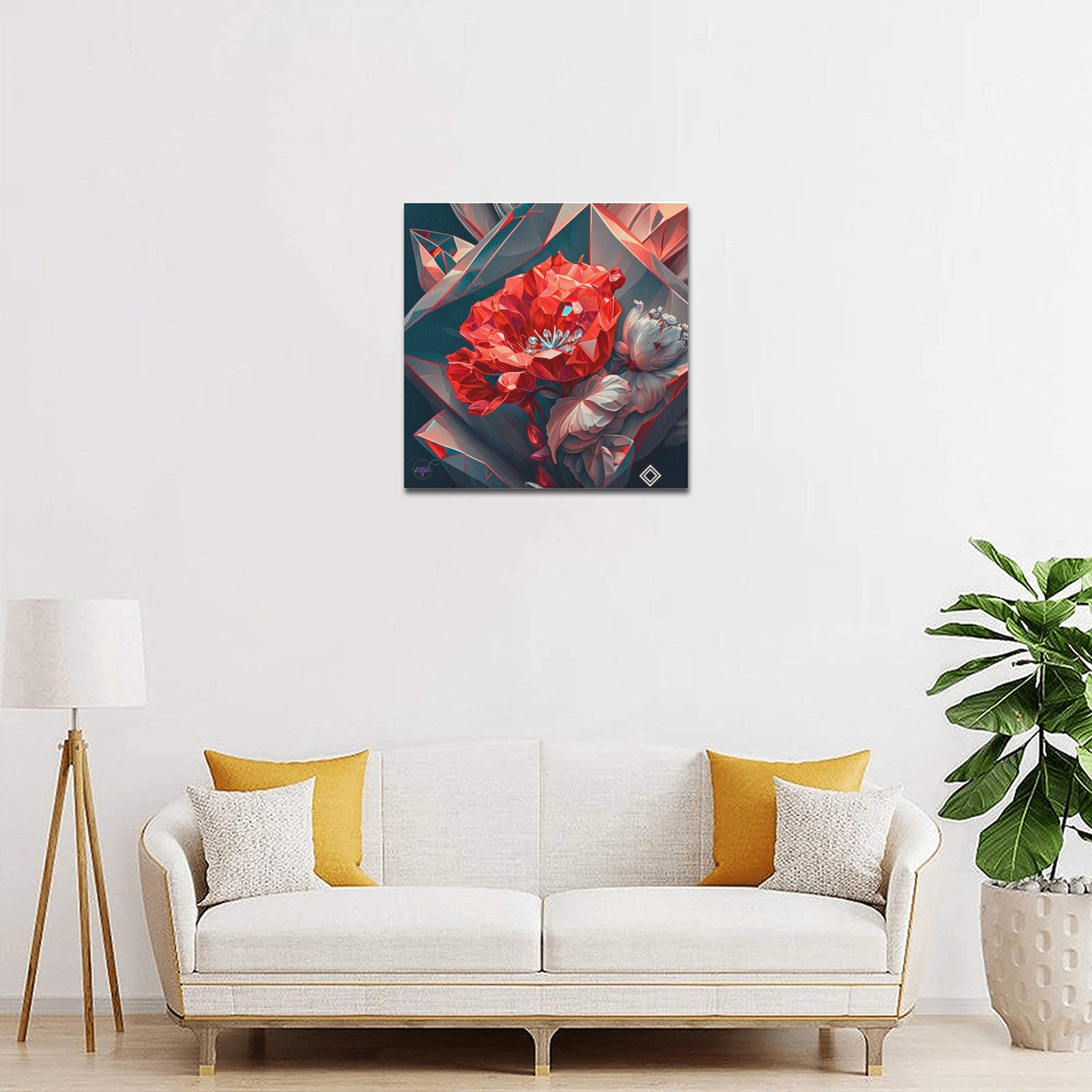 April Showers bring May Flowers Upgraded Canvas Print 16"x16"