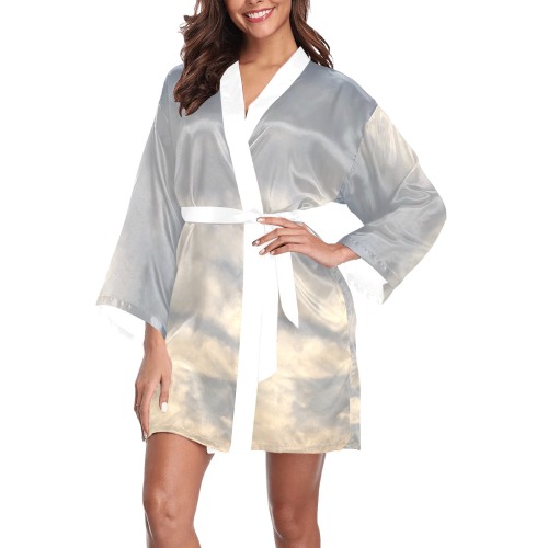 Rippled Cloud Collection Long Sleeve Kimono Robe