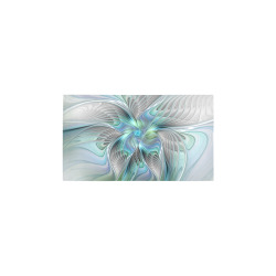 Abstract Blue Green Butterfly Fantasy Fractal Art Bath Rug 16''x 28''
