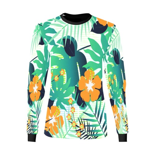 GROOVY FUNK THING FLORAL Women's All Over Print Long Sleeve T-shirt (Model T51)