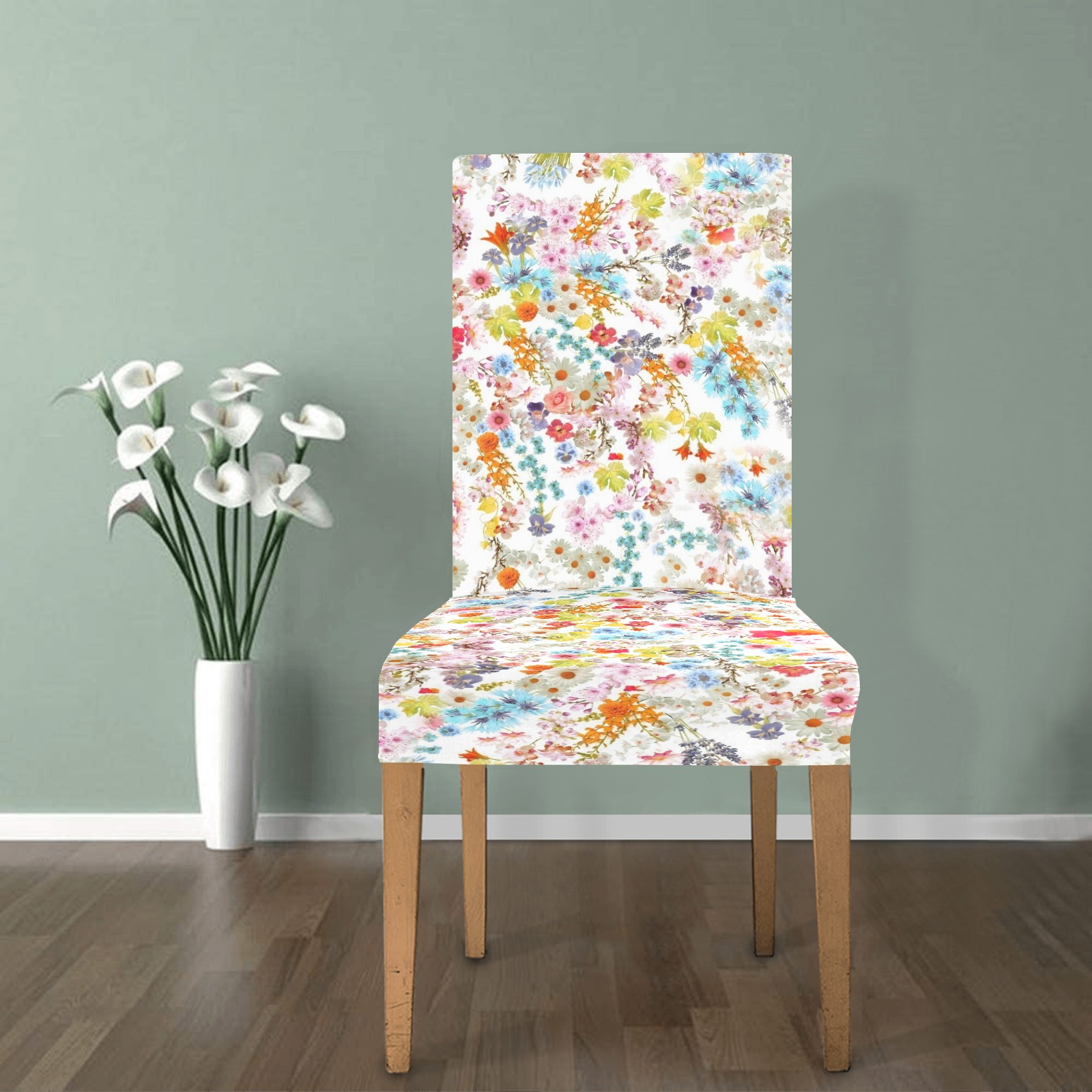 floral design 2 Chair Cover (Pack of 6)
