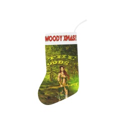 In The Woods Christmas Stocking (Custom Text on The Top)