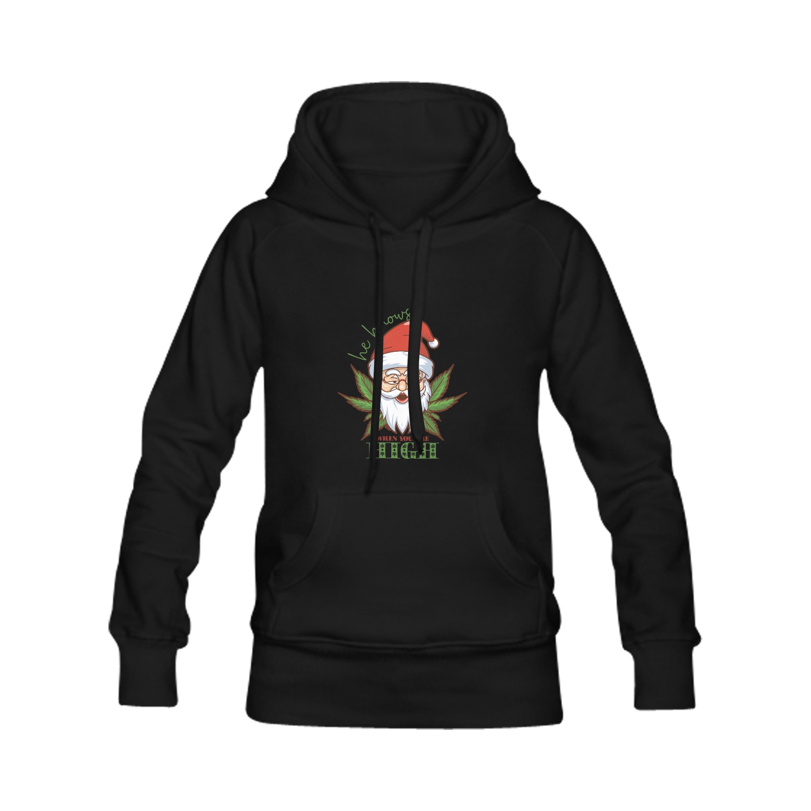 He Knows When Your High Men's Classic Hoodies (Model H10)