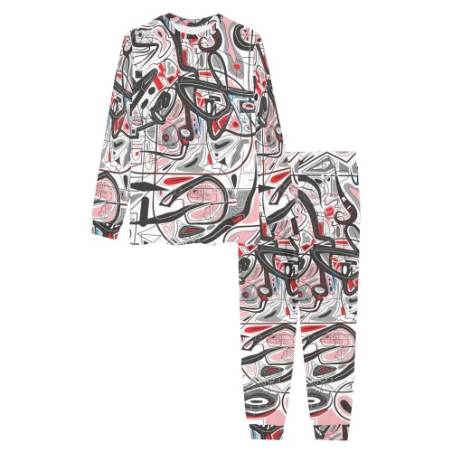 Model 2 Men's All Over Print Pajama Set with Custom Cuff
