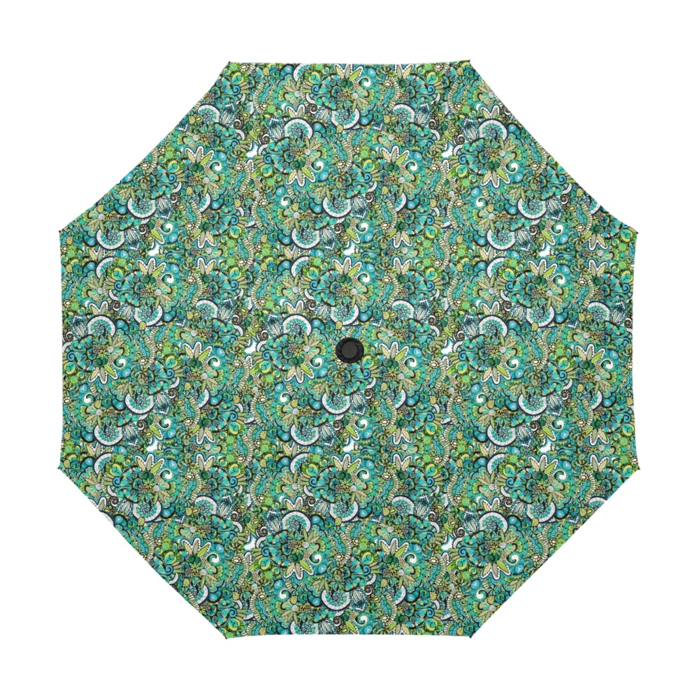 Tropical Illusion - Small Pattern Anti-UV Auto-Foldable Umbrella (U09)