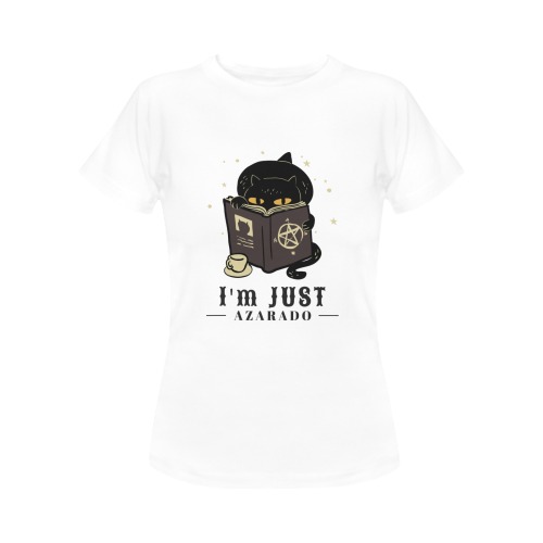 Black Cat Witch Women's T-Shirt in USA Size (Front Printing Only)