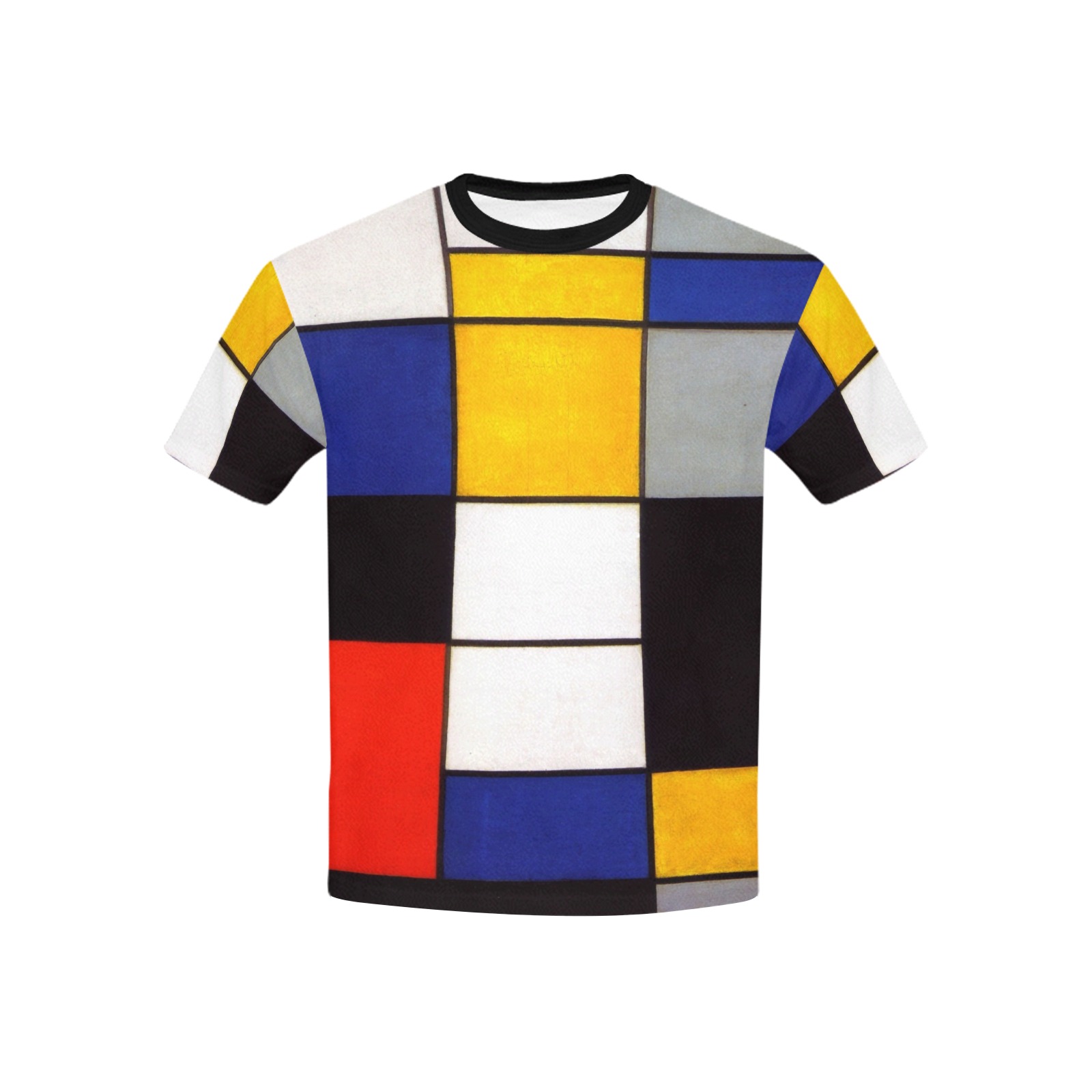 Composition A by Piet Mondrian Kids' All Over Print T-shirt (USA Size) (Model T40)