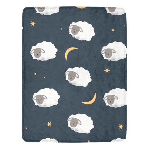 Sheep and Half Moon Ultra-Soft Micro Fleece Blanket 54"x70"