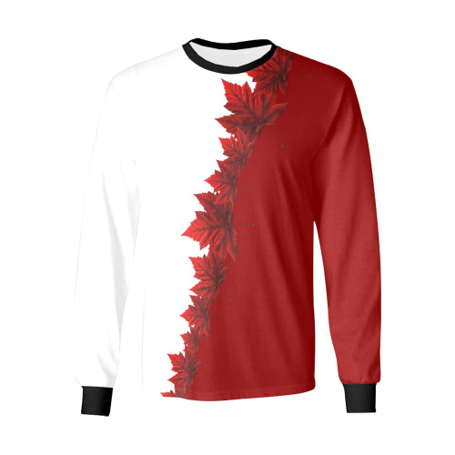 Kid's Canada Maple Leaf Shirts Long Sleeve Tees Kids' All Over Print Long Sleeve T-shirt (Model T51)