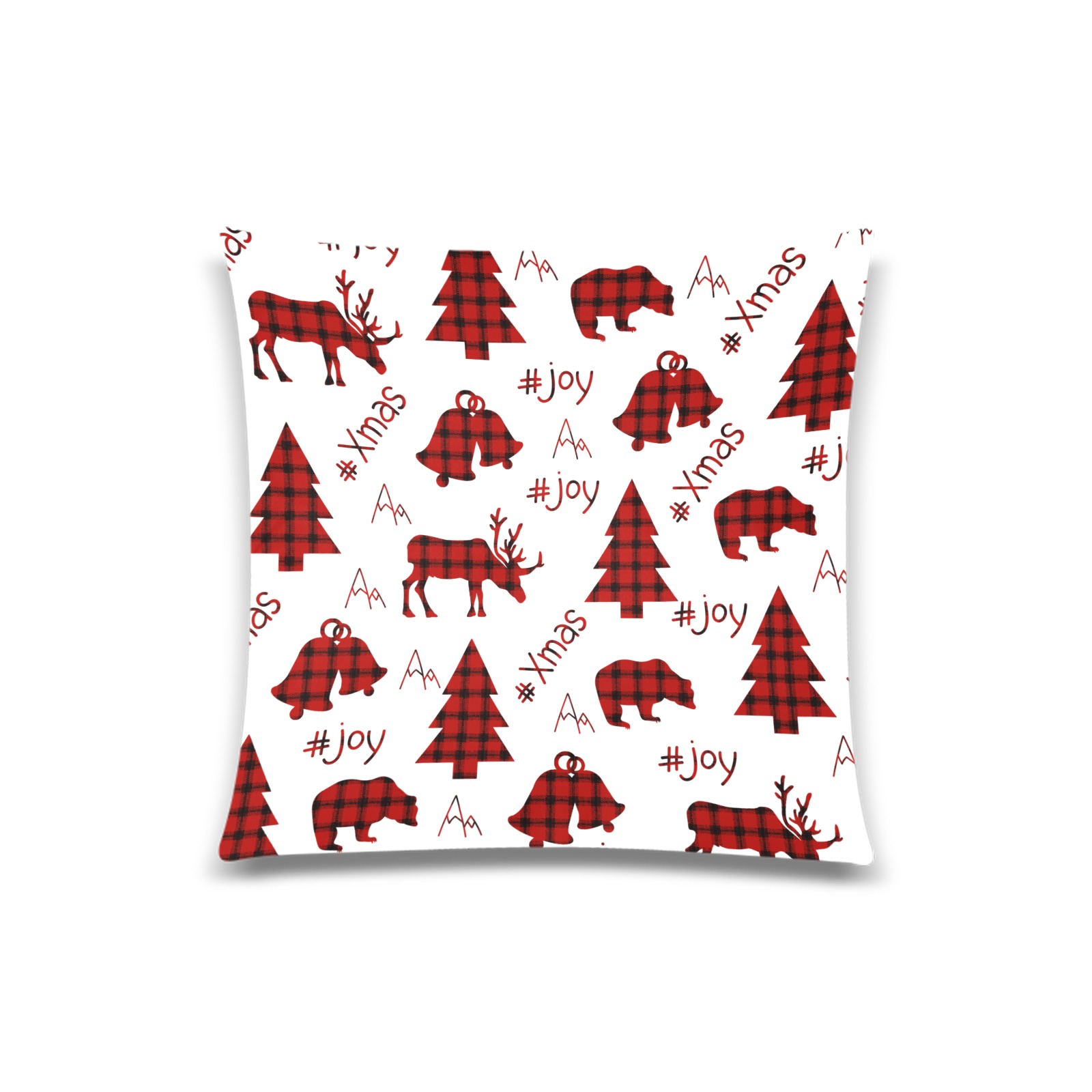 Christmas Custom Zippered Pillow Case 20"x20"(Twin Sides)