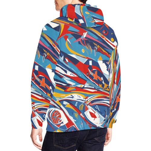 Avant-garde abstract art of shapes and colors. All Over Print Hoodie for Men (USA Size) (Model H13)