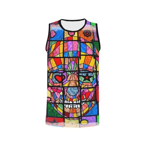 Skull by Nico Bielow All Over Print Basketball Jersey