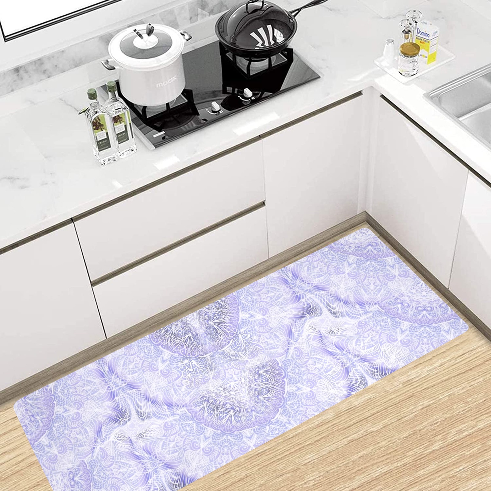 Nidhi December 2014-pattern 3-purple-44x55 inches Kitchen Mat 48"x17"