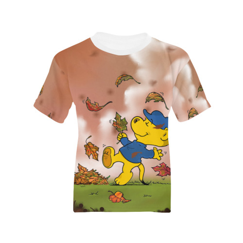 Ferald Amongst The Autumn Leaves Kids' All Over Print T-shirt (Model T65)
