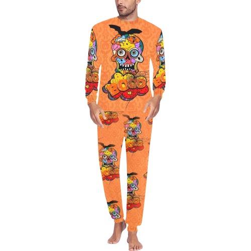 Halloween Pop Art by Nico Bielow Men's All Over Print Pajama Set with Custom Cuff