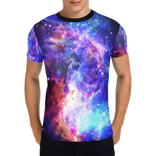 Mystical fantasy deep galaxy space - Interstellar cosmic dust All Over Print T-Shirt for Men (USA Size) (Model T40)
