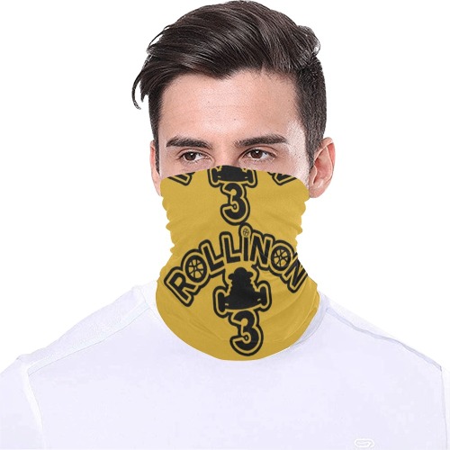 RollinOn3 Gold Neck Gaiter Multifunctional Headwear