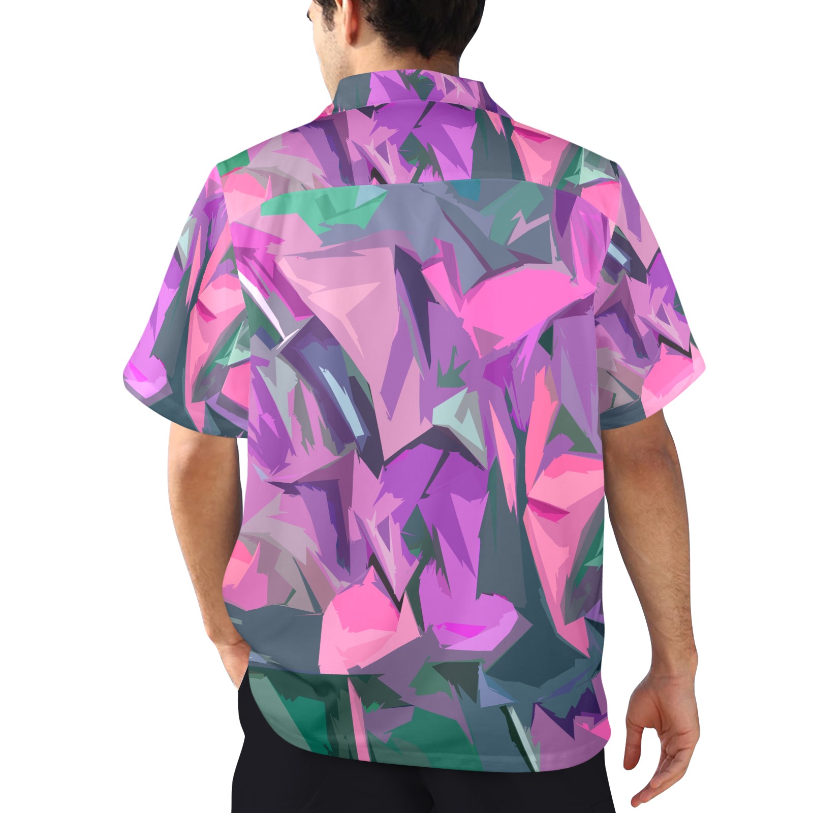 who's looking 34d2 Men's All Over Print Hawaiian Shirt (Model T58)
