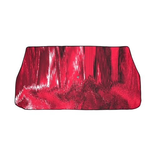 Melted Glitch Red Car Sun Shade Umbrella 58"x29"
