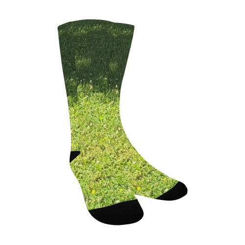 Fresh Grreeen Grass Collection Men's Custom Socks