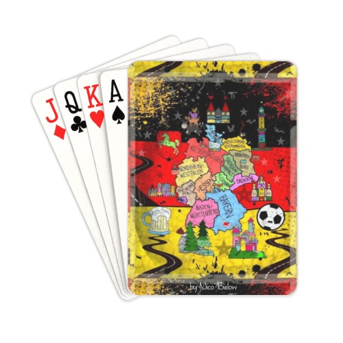 Germany 2022 Pop Art by Nico Bielow Playing Cards 2.5"x3.5"