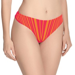 Zebra orange fucsia Women's All Over Print Thongs (Model L30)