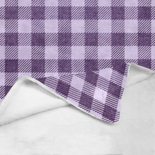 Pastel Purple Plaid Ultra-Soft Micro Fleece Blanket 43"x56"