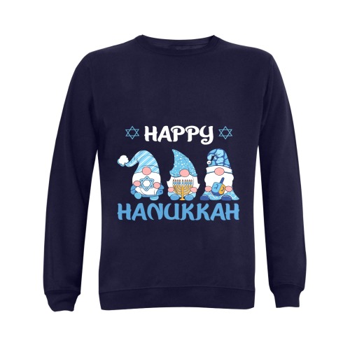Happy Hanukah Gnomes Gildan Crewneck Sweatshirt(NEW) (Model H01)