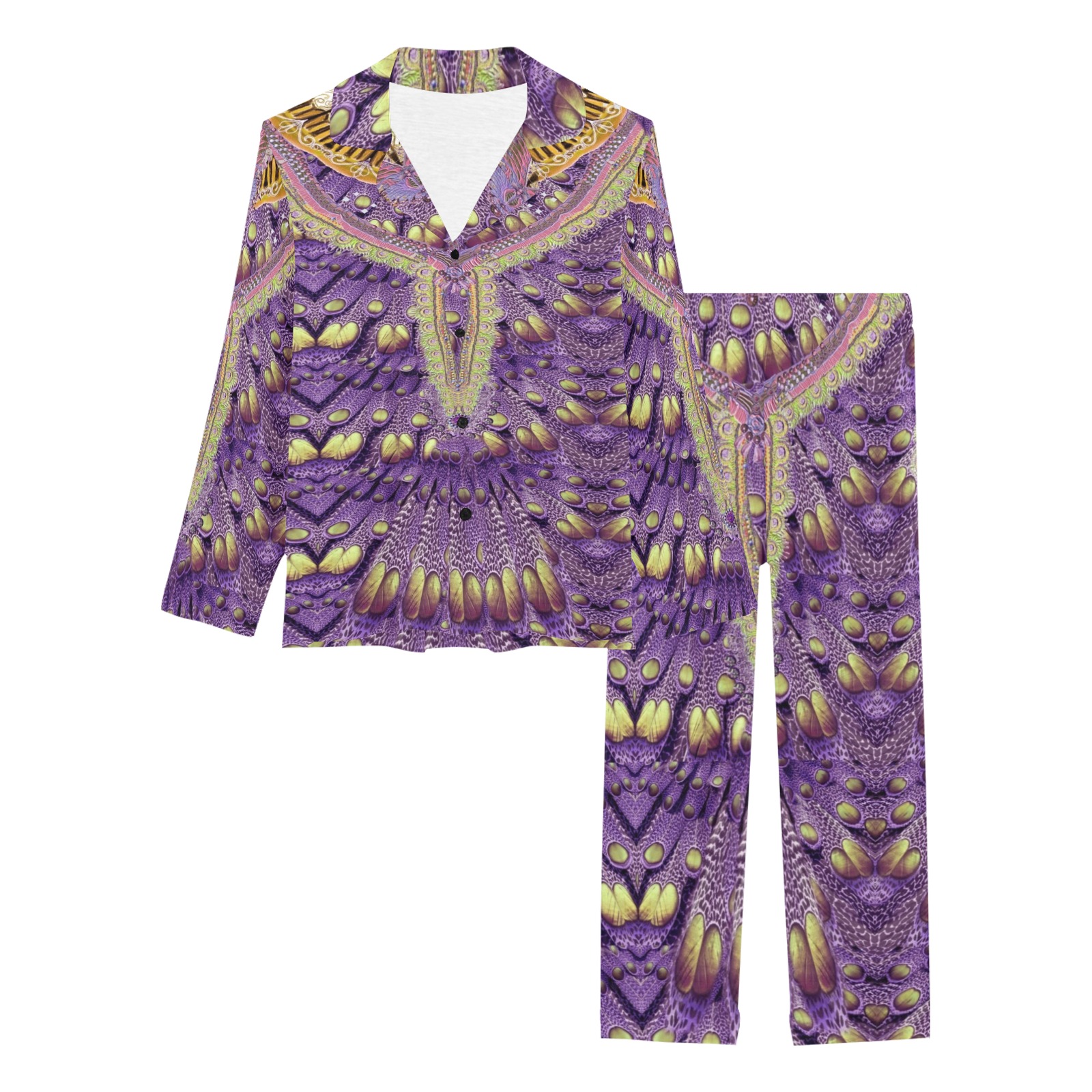 spain purple Women's Long Pajama Set