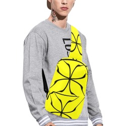 Black InterlockingCircles Starred Yellow Chest Bag (Model 1678)