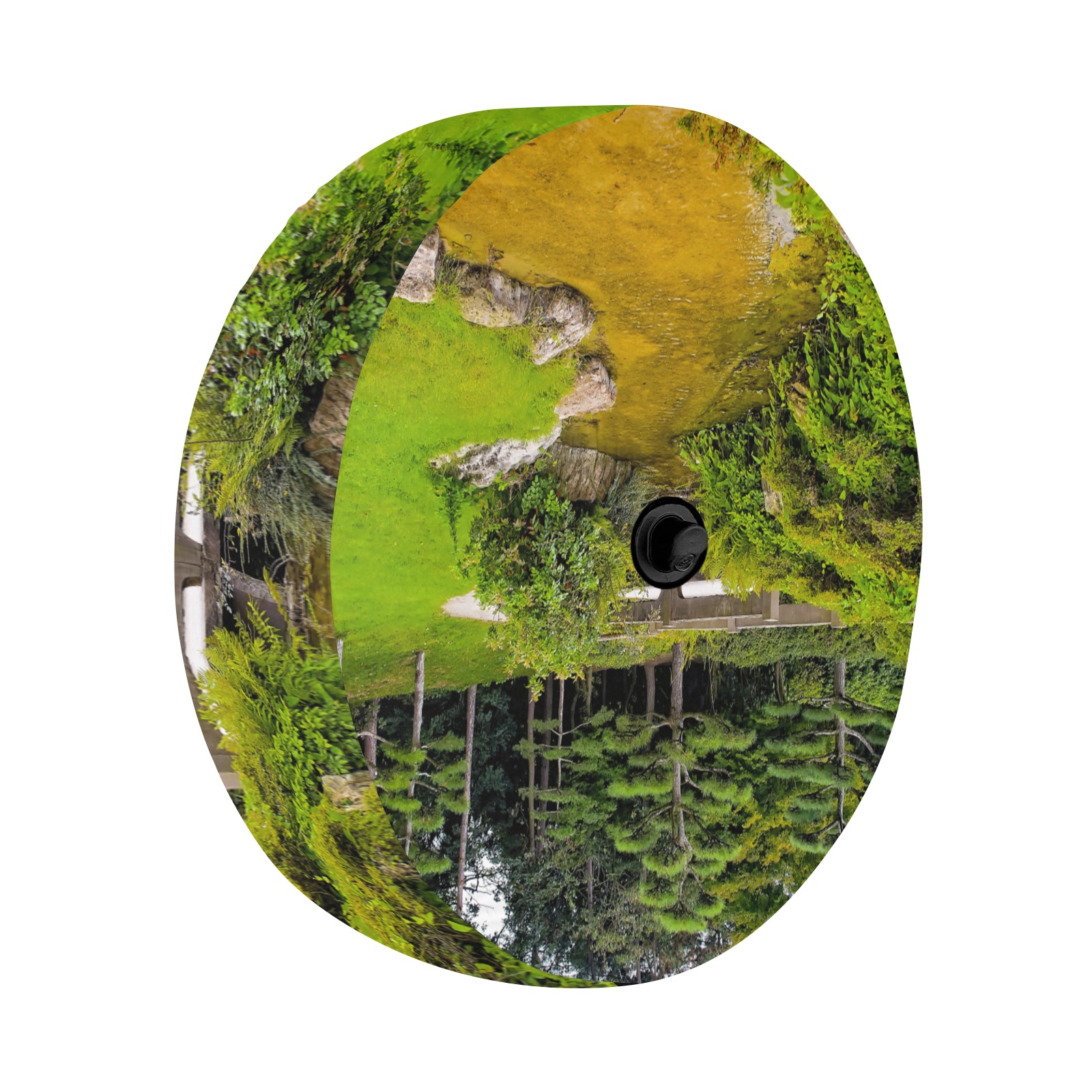 Japanese garden Spare Tire Cover with Backup Camera Hole (30 Inch)