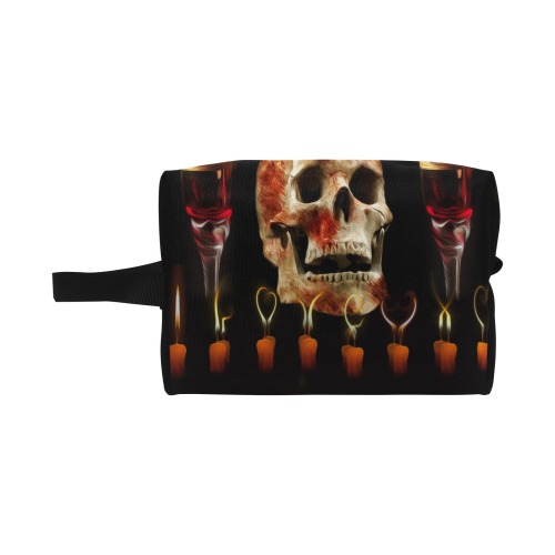 Gothic Skull Wine Candles Ritual Wash Bag (Model 1721)