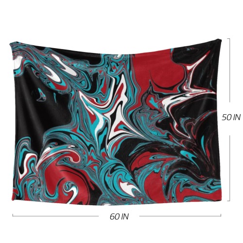 Dark Wave of Colors Ultra-Soft Micro Fleece Blanket 60"x50"