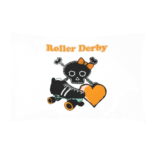 Roller Derby Heart (Orange) 3-Piece Bedding Set