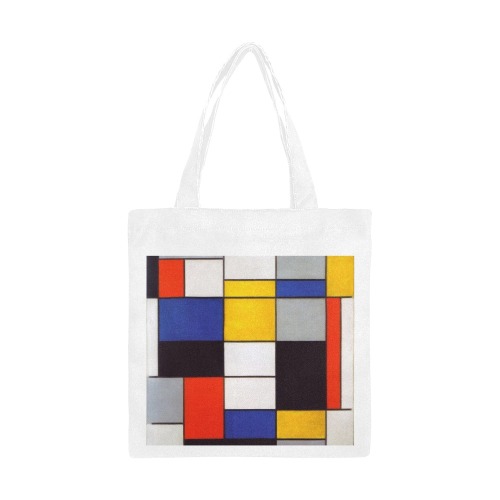 Composition A by Piet Mondrian Canvas Tote Bag/Small (Model 1700)