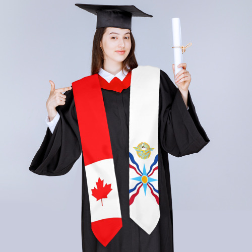 Assyrian Canadian Flag Stole Graduation Stole