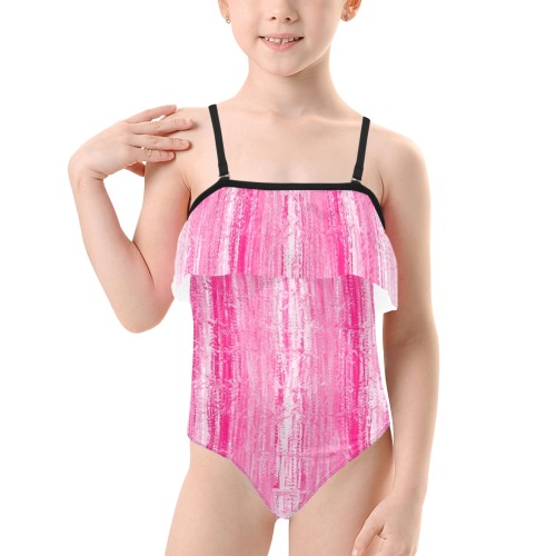 confetti 12 Kids' Spaghetti Strap Ruffle Swimsuit (Model S26)