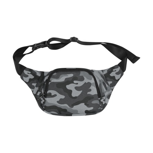 GRAY TONES CAMO waist/fanny pack Fanny Pack/Small (Model 1677)