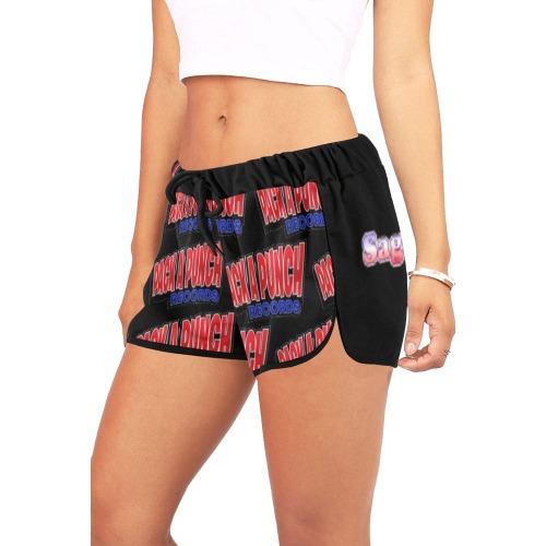 Sage Pack a Punch Women's All Over Print Relaxed Shorts (Model L19)