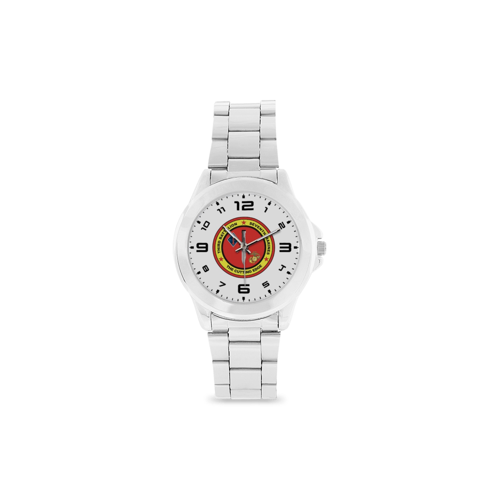 3rd Battalion, 7th Marines Unisex Stainless Steel Watch(Model 103)