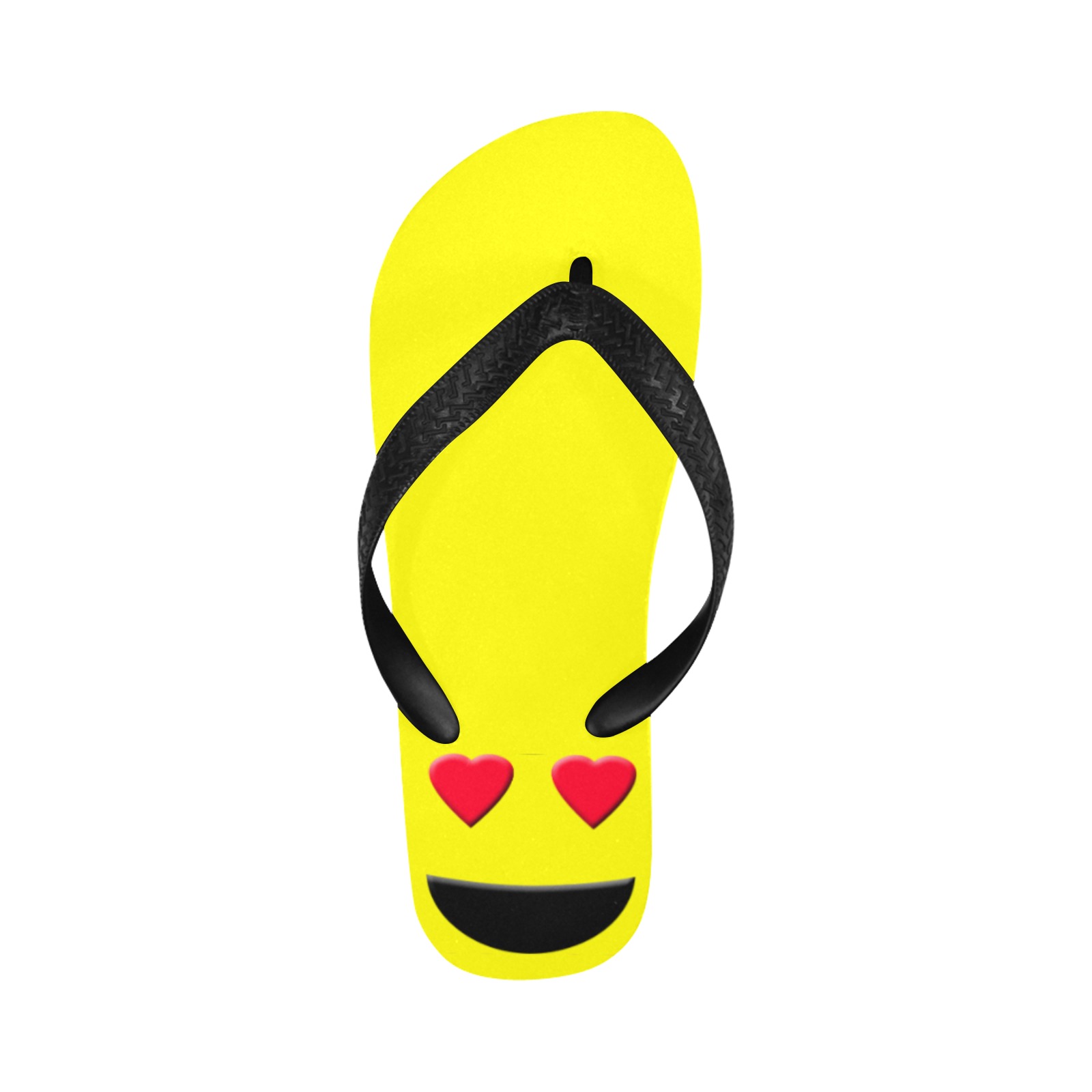 Emoticon Heart Smile Flip Flops for Men/Women (Model 040)