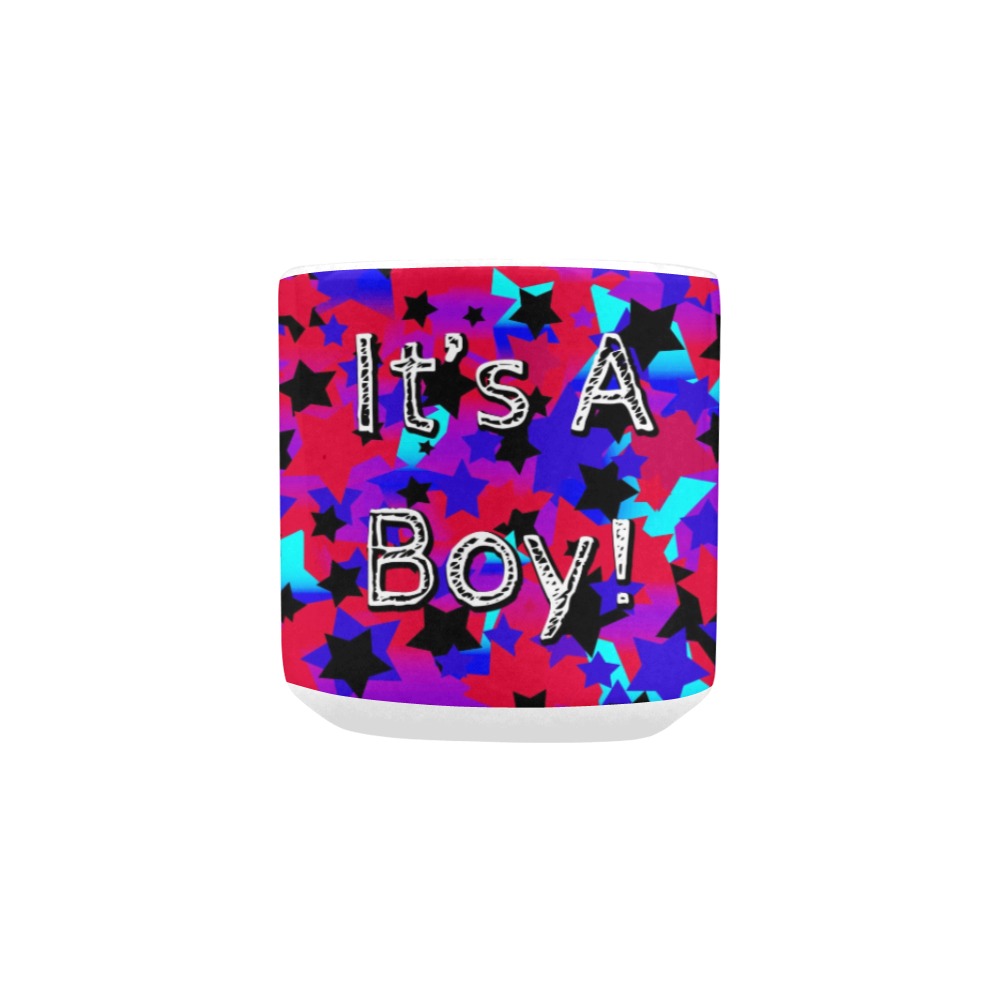 It's A Boy! Party Stars Heart-shaped Morphing Mug